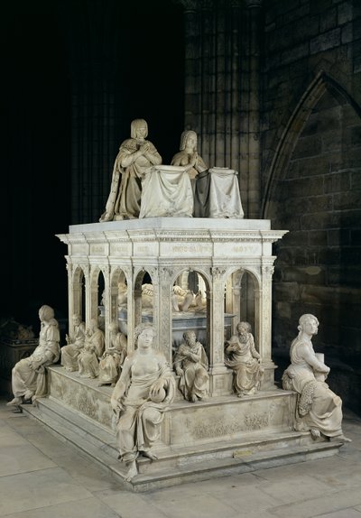 Vista della tomba di Luigi XII (1462-1515) e Anna di Bretagna (1496-1533) da Jean I Juste